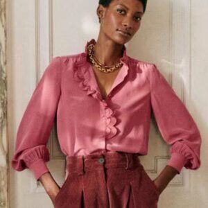 Sezane Chlo Blouse in Rosewood - NWT